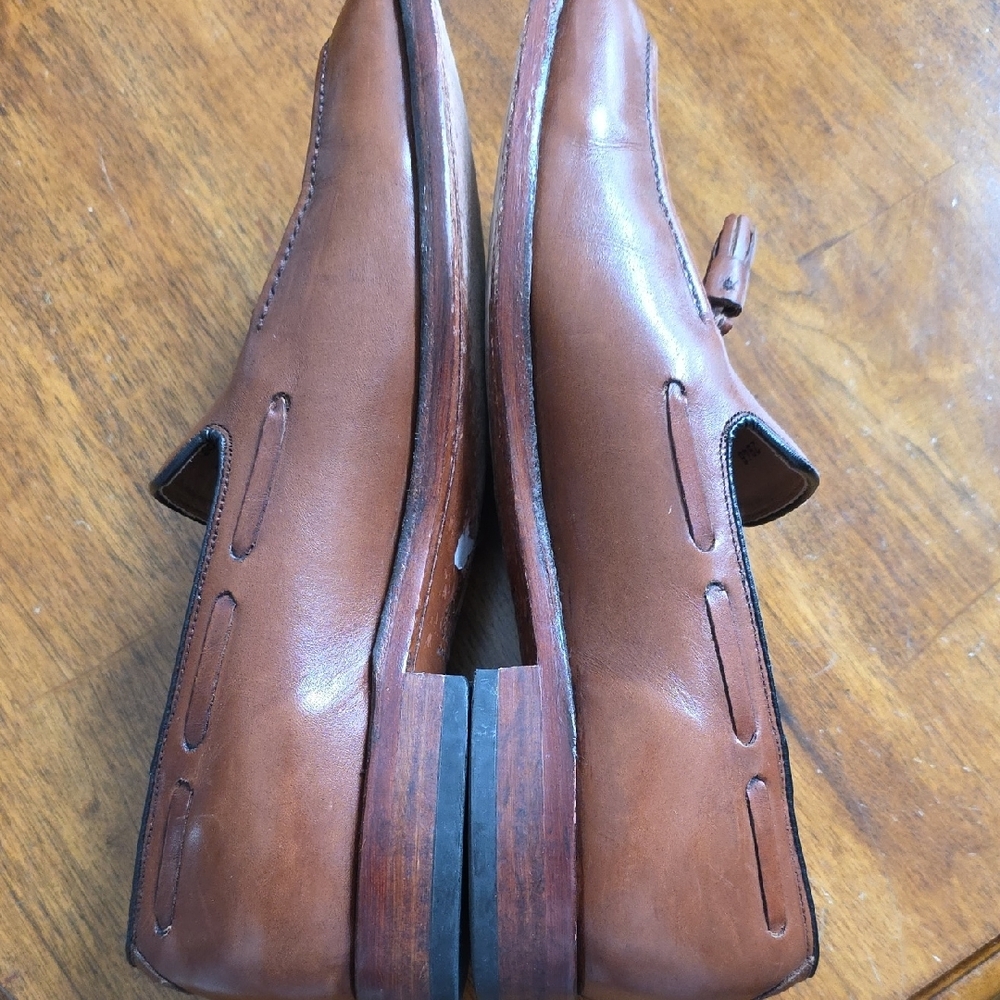 Johnston & Murphy Tan Tassel Leather Loafers - Picture 6 of 9